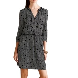 Anthropologie Maeve Galan Black Polka Dot Dress